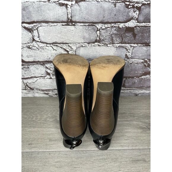 Coach Labelle Black Leather Open Toe Booties Heels Shoes Women’s Sz 7B US/37EU - Picture 6 of 16